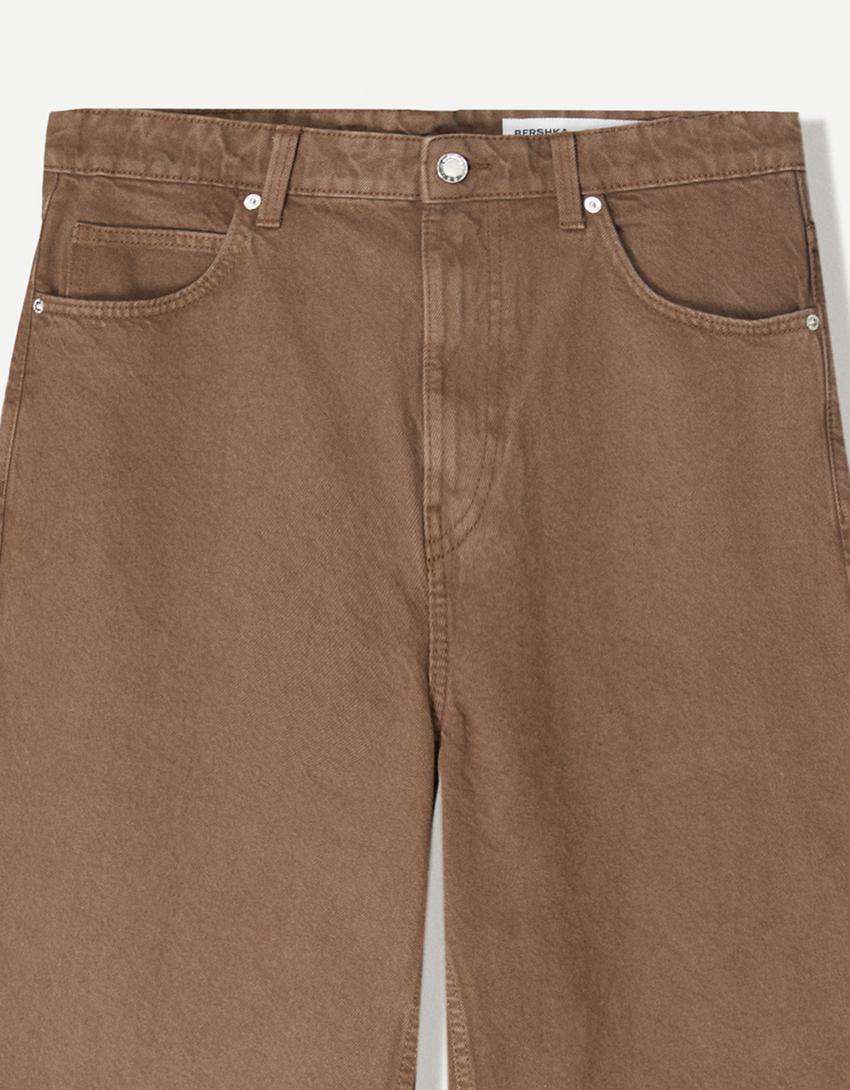 Bermuda baggy denim-Marron-2