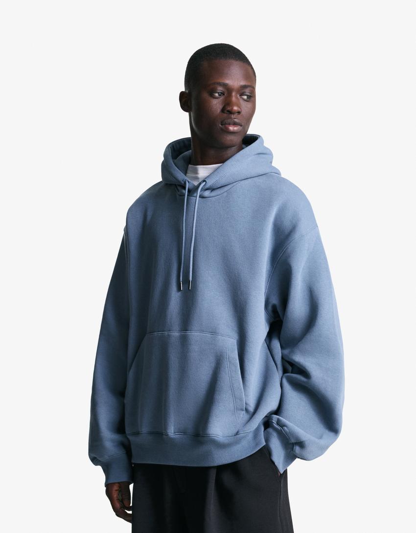 Sweat à capuche-Bleu-0