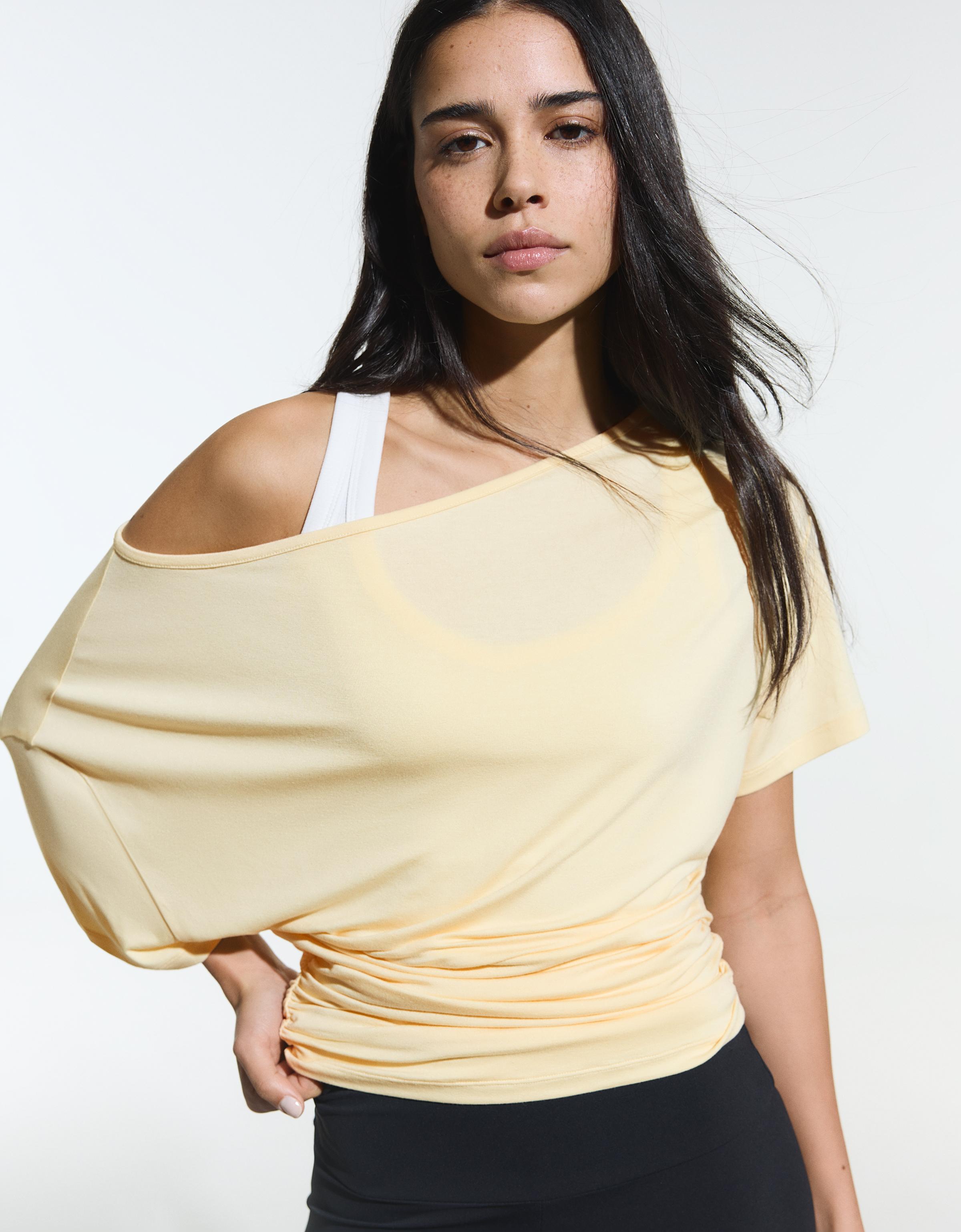 Asimetrik kısa kollu tişört - Görsel 297