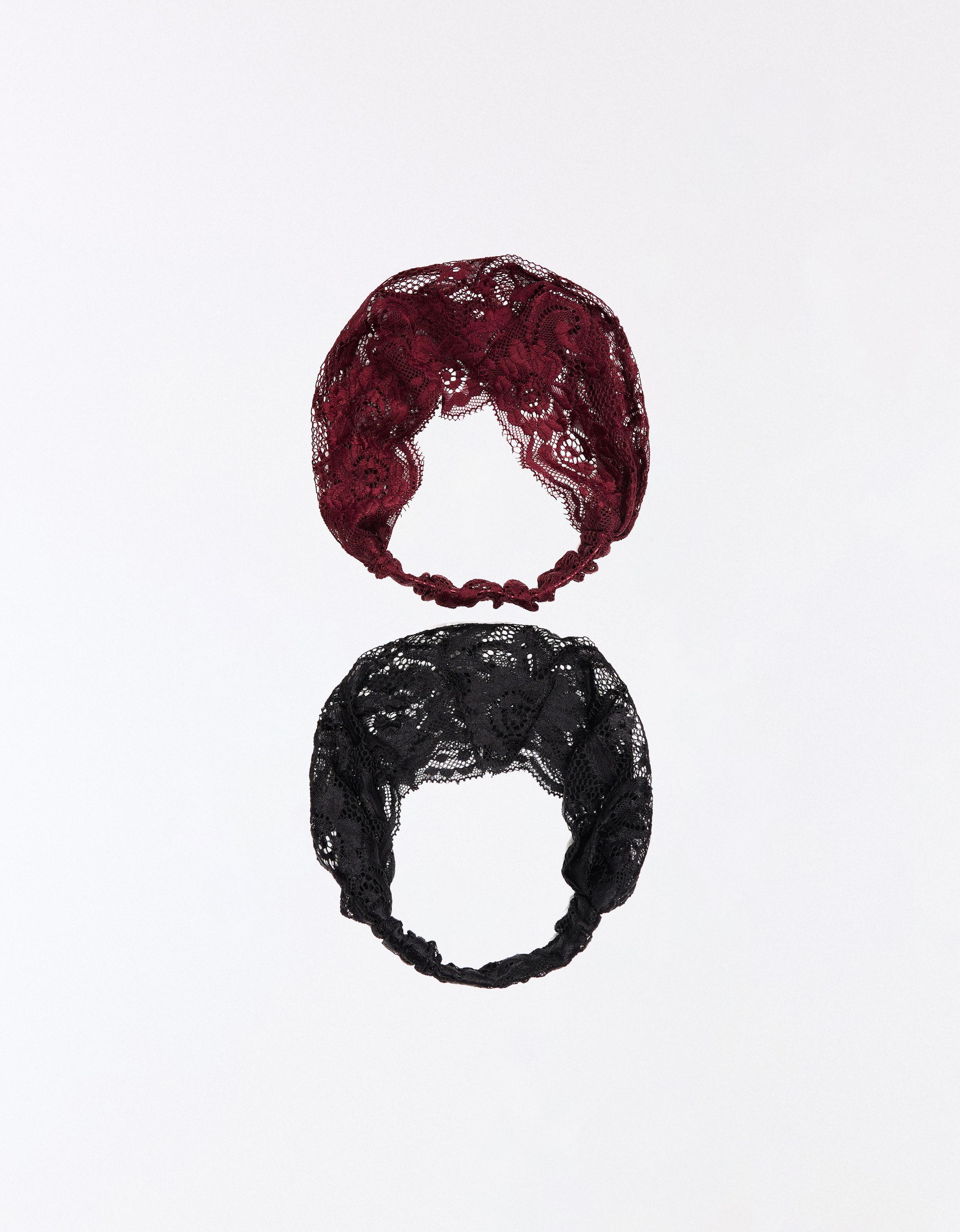 2-pack of lace headbands — Black