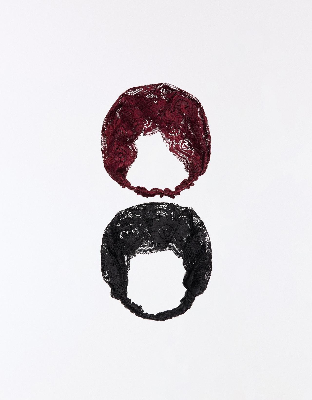2-pack of lace headbands — Black