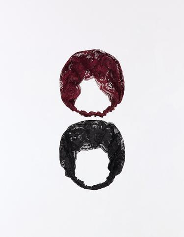2-pack of lace headbands — Black 2