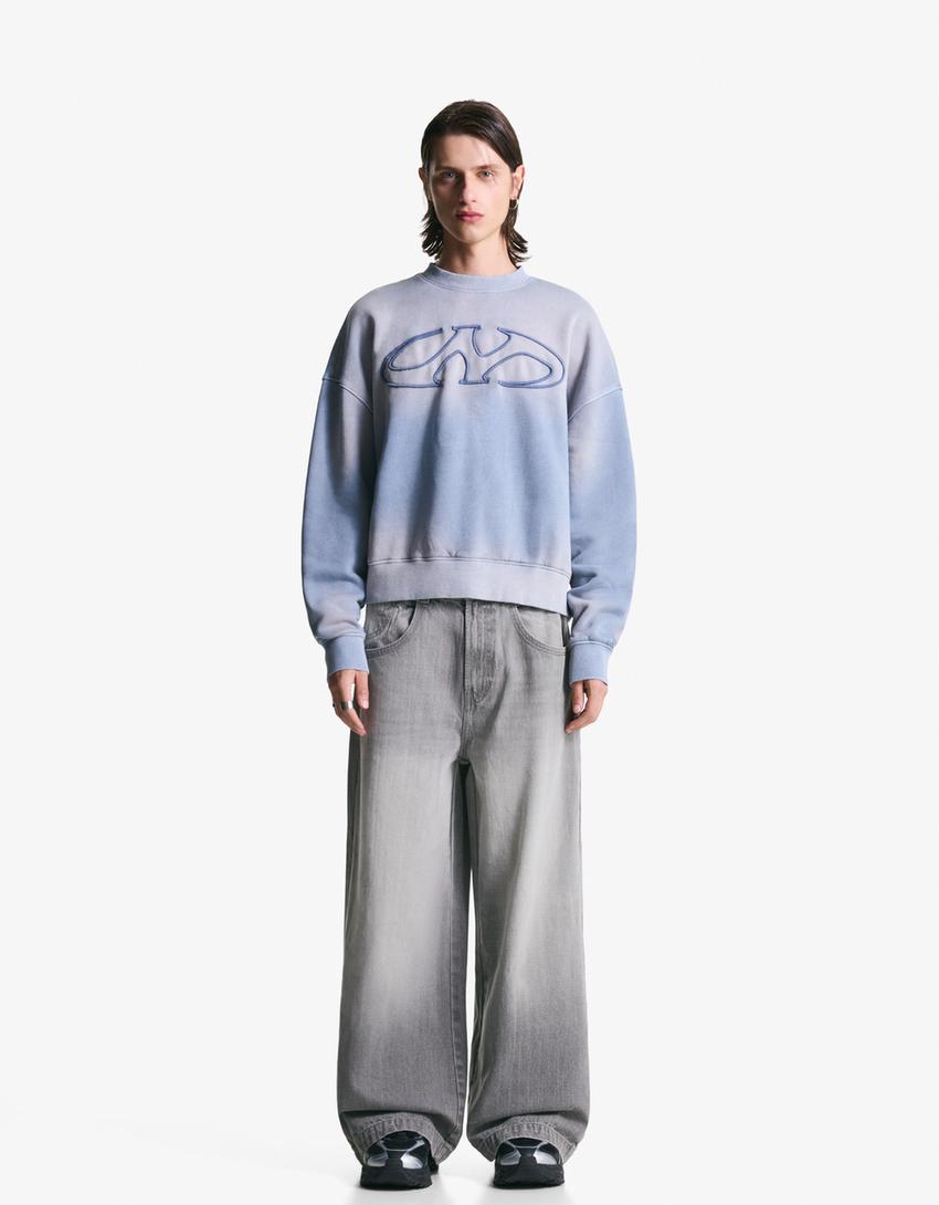 Mega baggy jeans-Dark grey