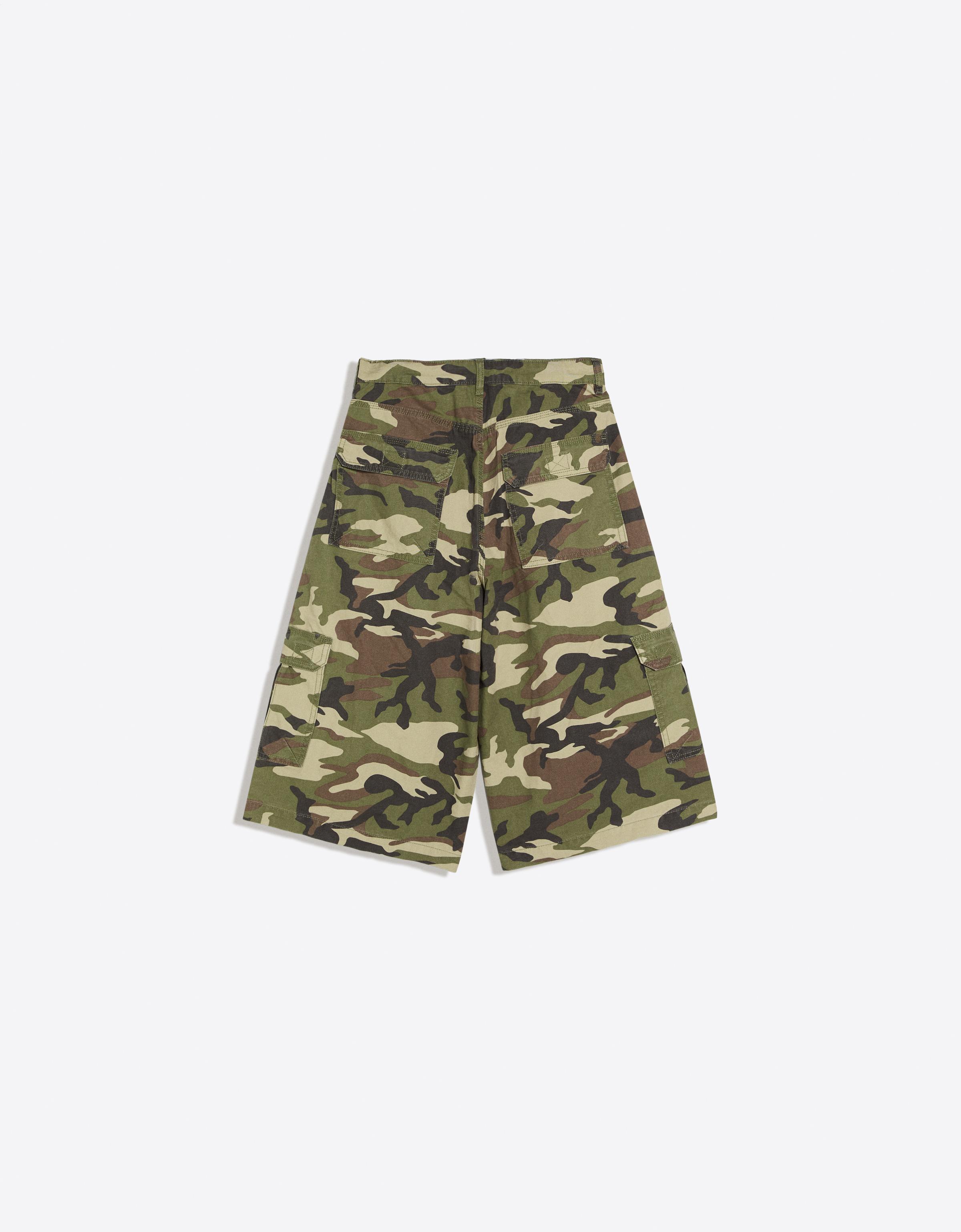 Barrel-leg jorts — Khaki