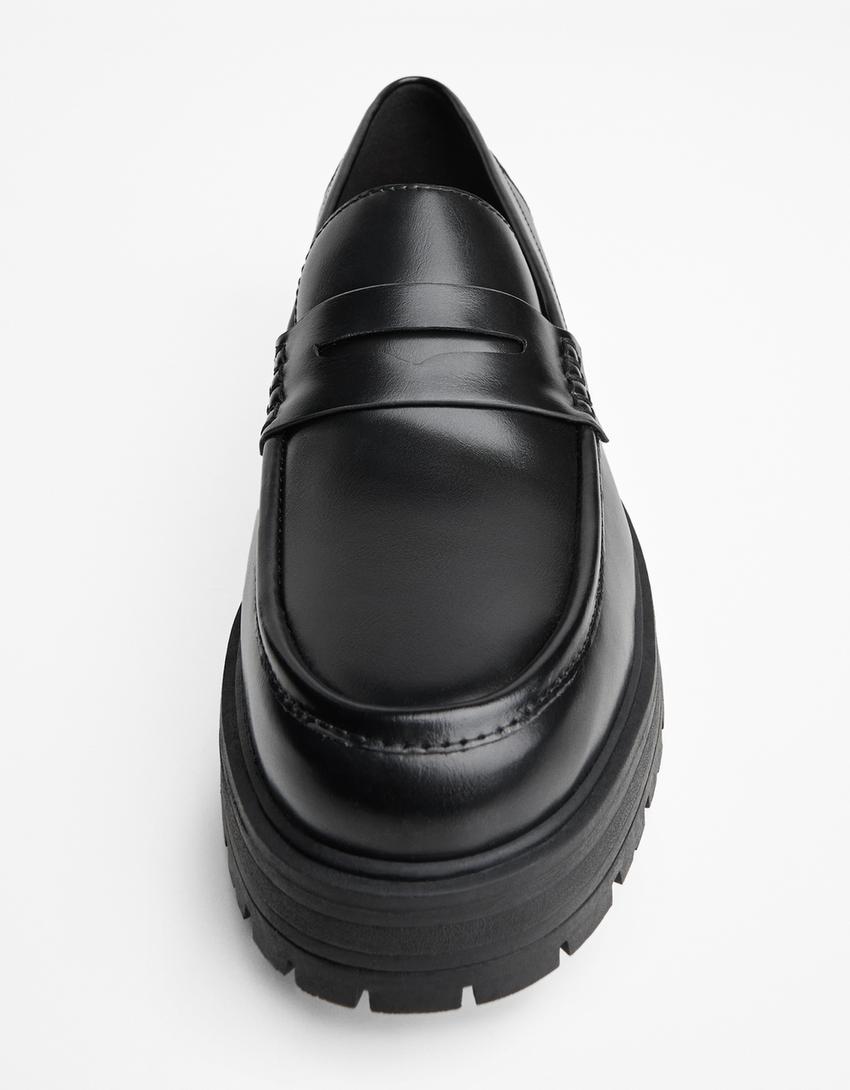 Loafers with chunky soles-BLACK-2