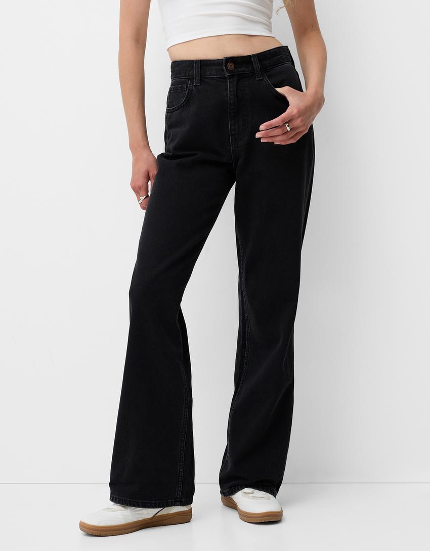 Jeans 90's wide leg-Noir