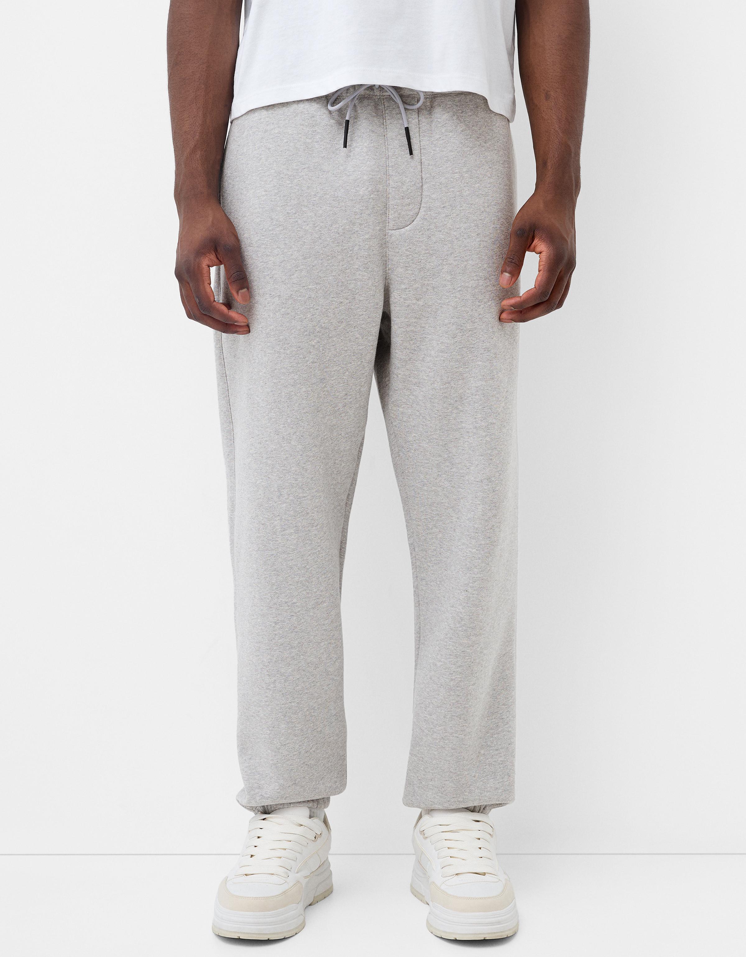 Bershka Joggerhose Aus Plüsch Herren M Grau