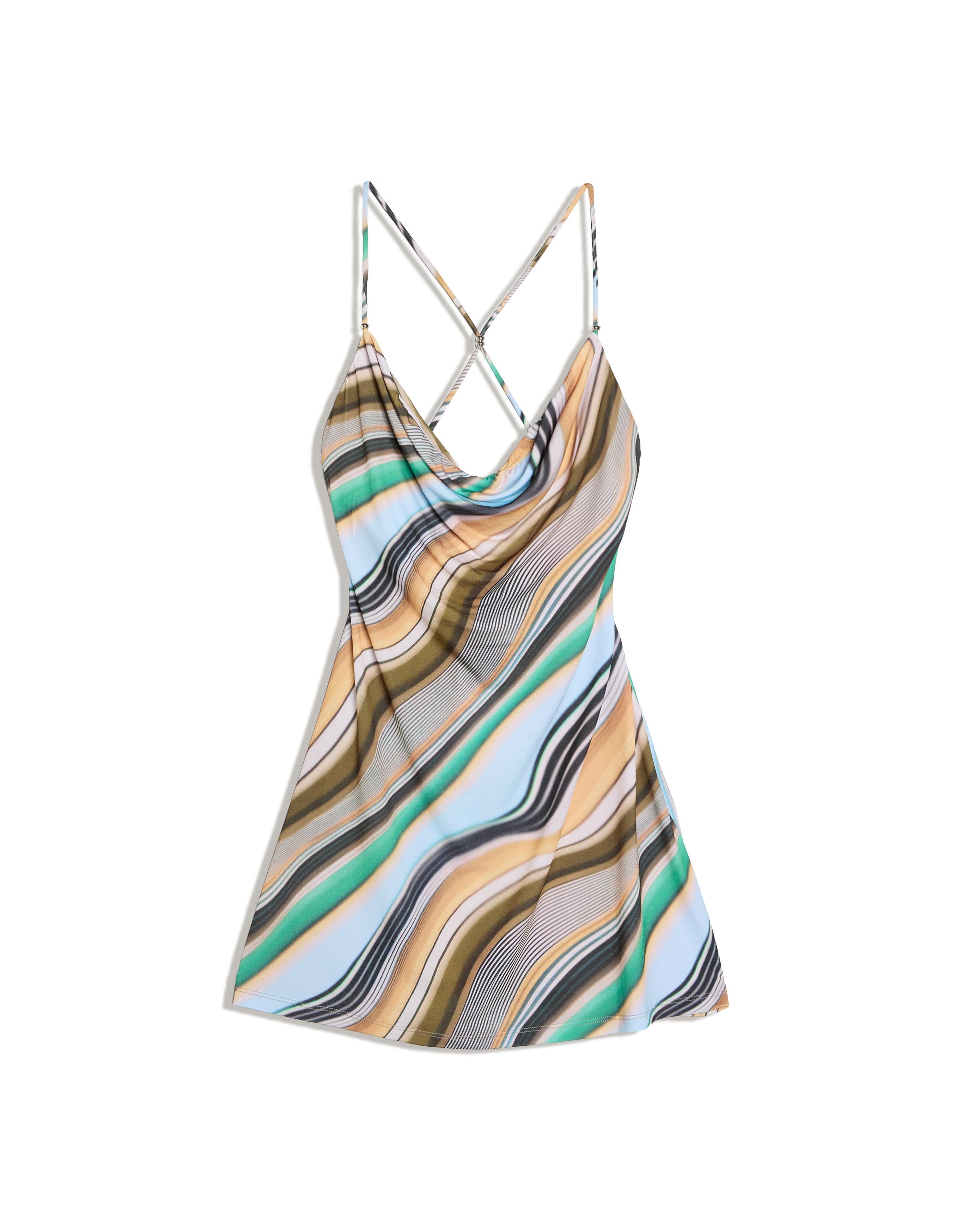 Mini halter dress — Light blue