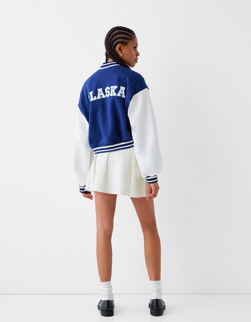 تنورة سكورت سارينغ بثنيات-أبيض مطفي-2