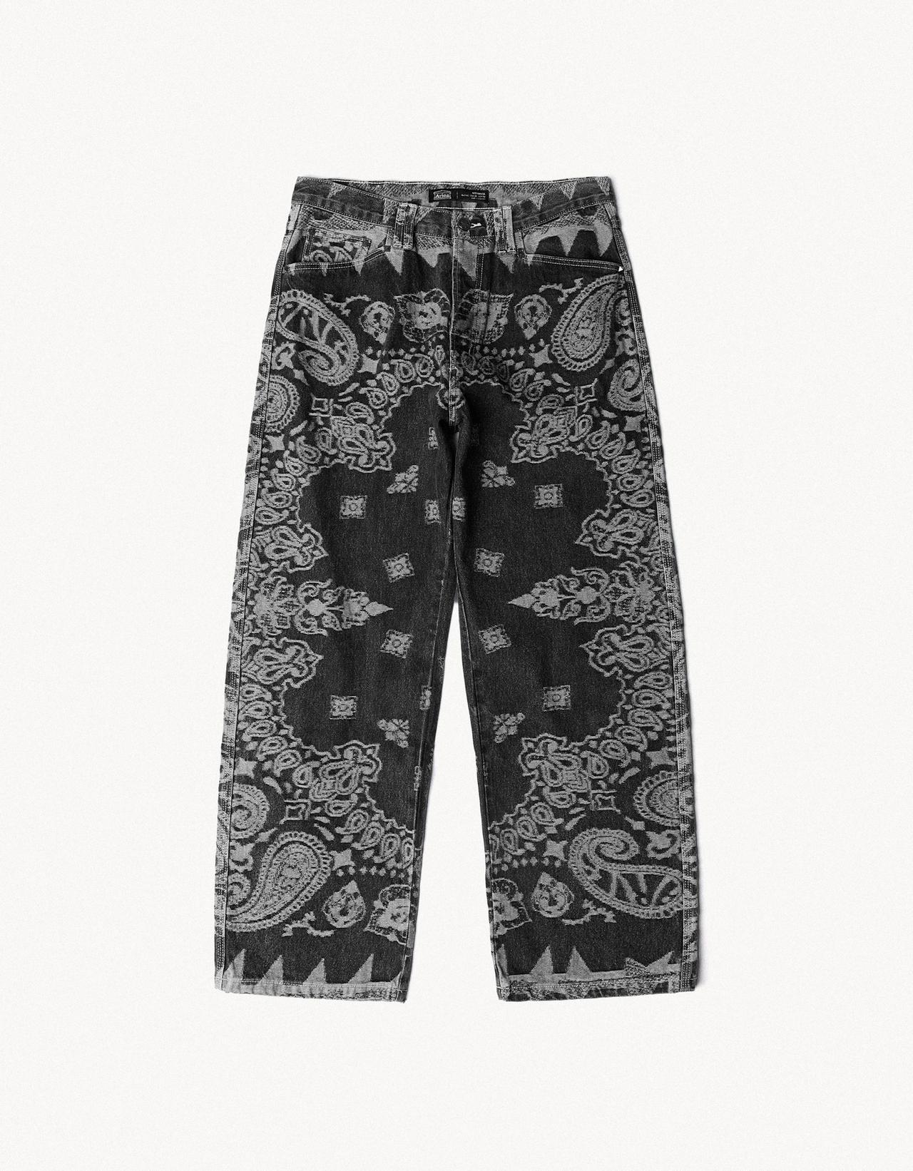 Jacquard jeans ARIES X Bershka — Black