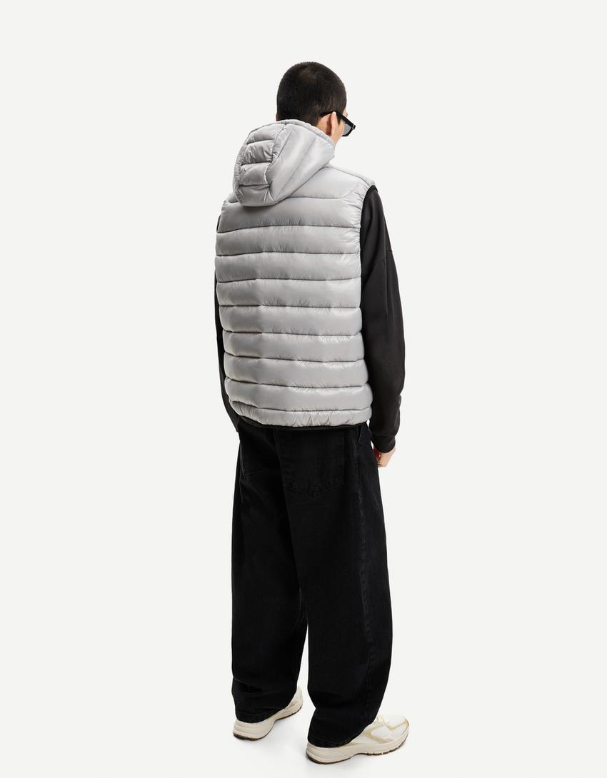 Lightweight puffer gilet-Grey