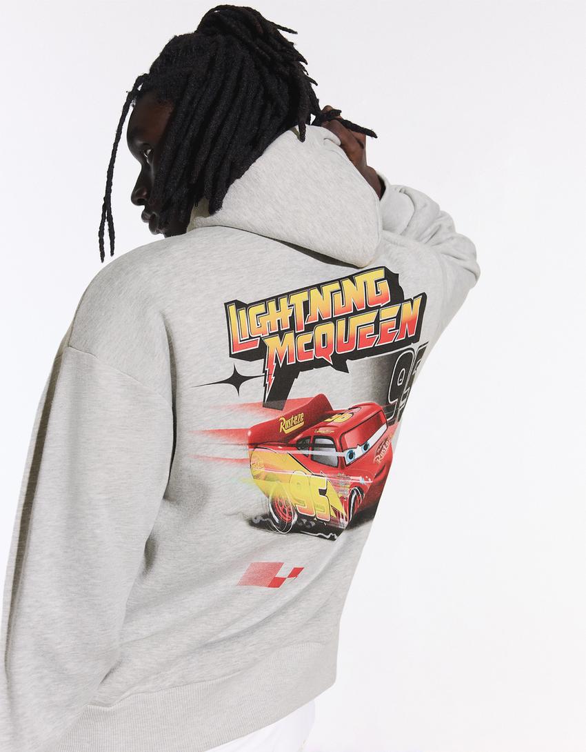 Cars Hoodie mit Print-Grau