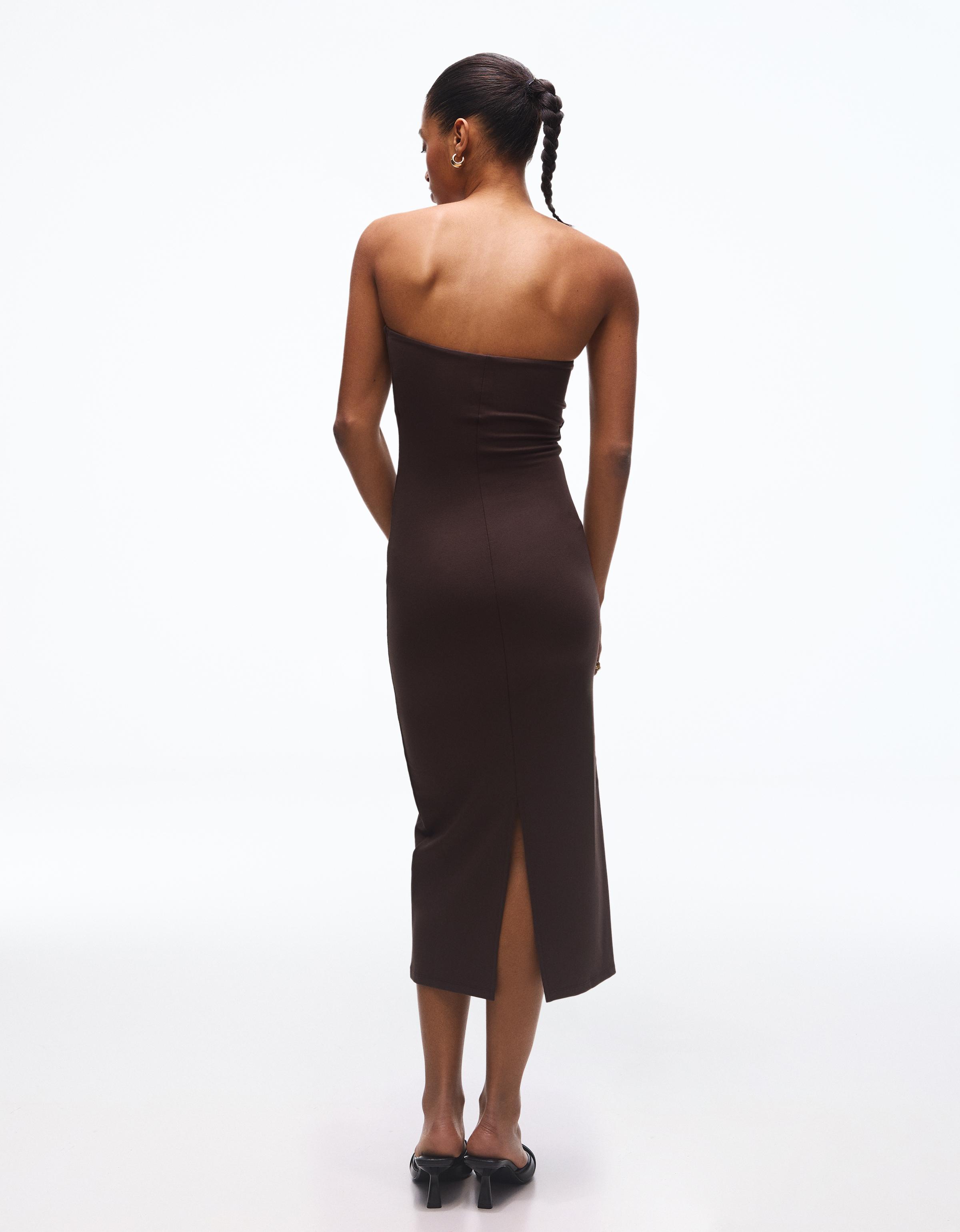 Bandeau triko midi elbise - Görsel 52