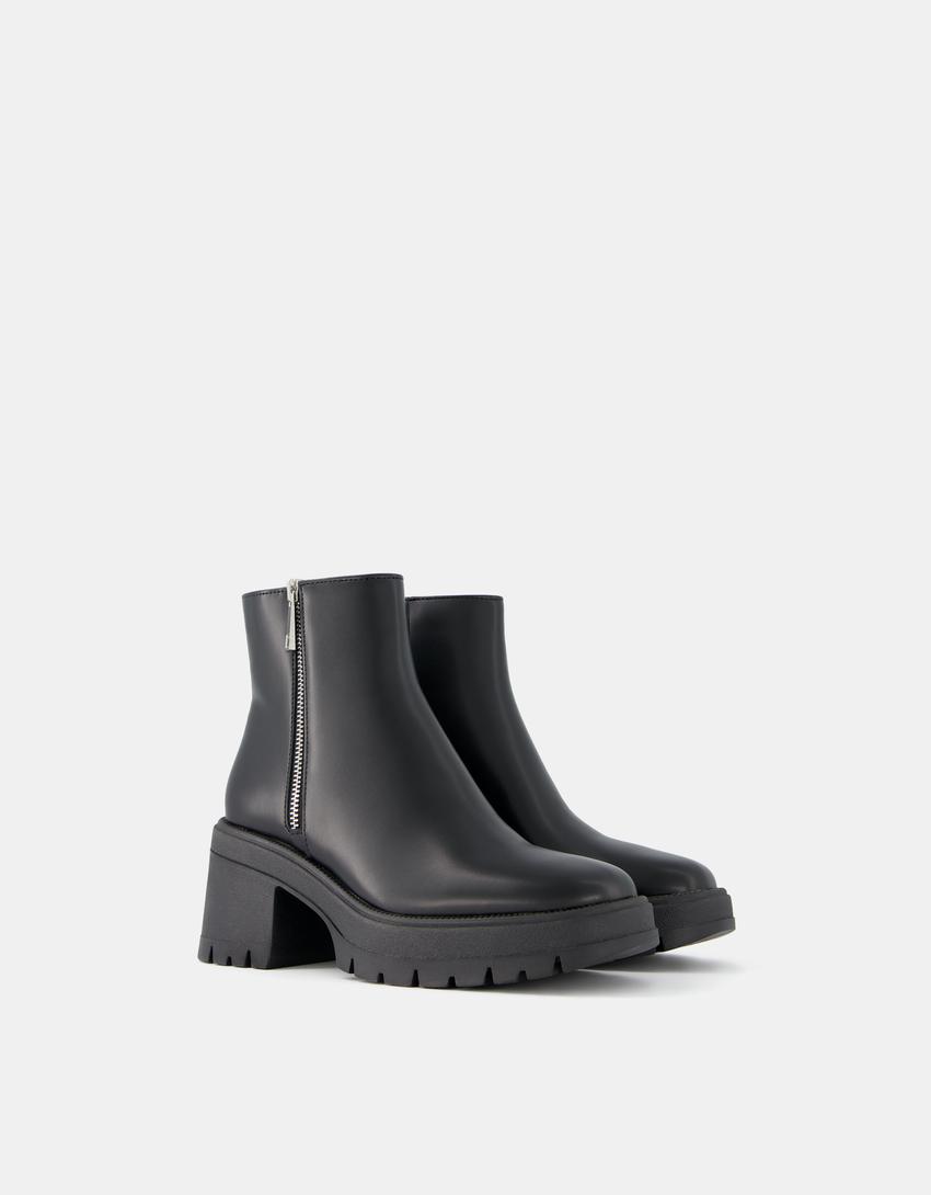 Boots Botins Bershka Botins Bershka Botin Negro Tacon Bershka