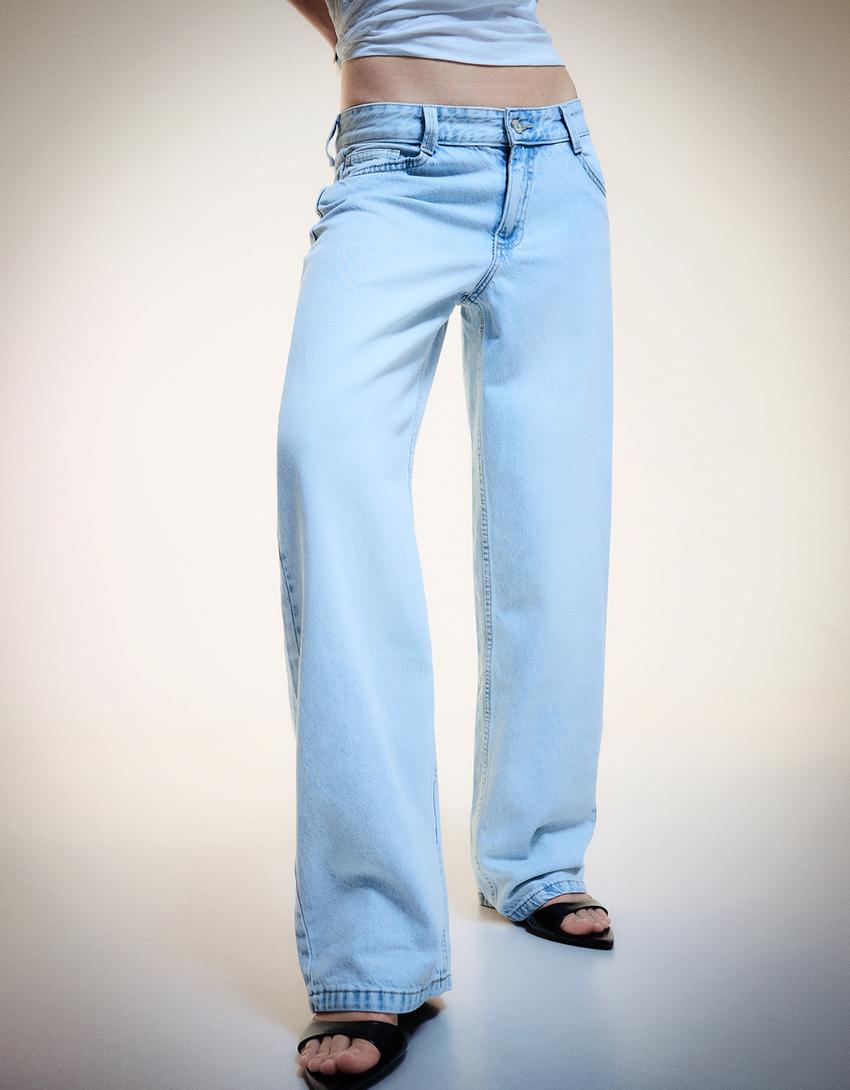 Barrel baggy jeans-Light blue