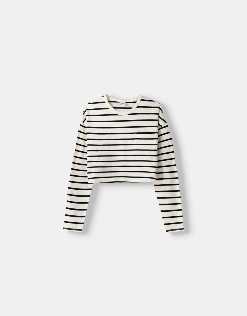 Striped jumper-White / Black