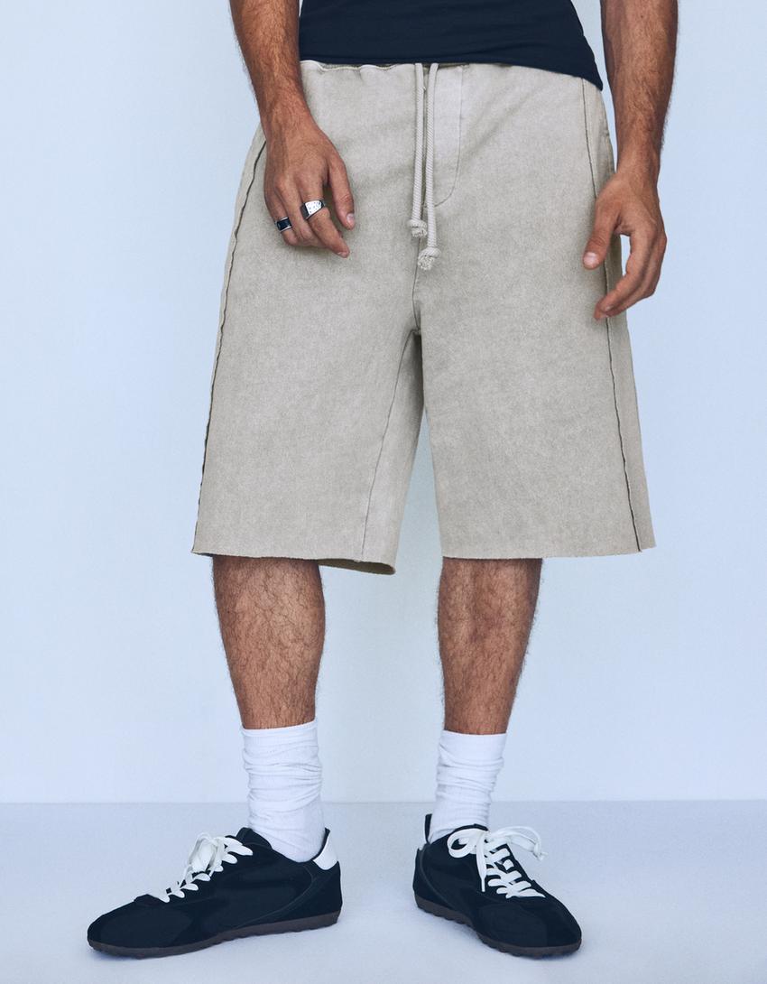 Baggy jorts-Stone