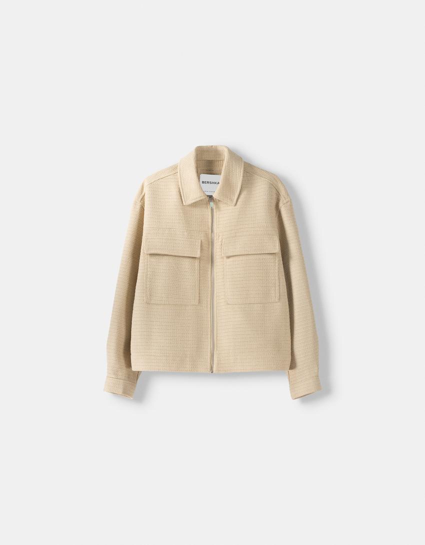 جاكيت بجيوب من نسيج ريفي-رملي-4