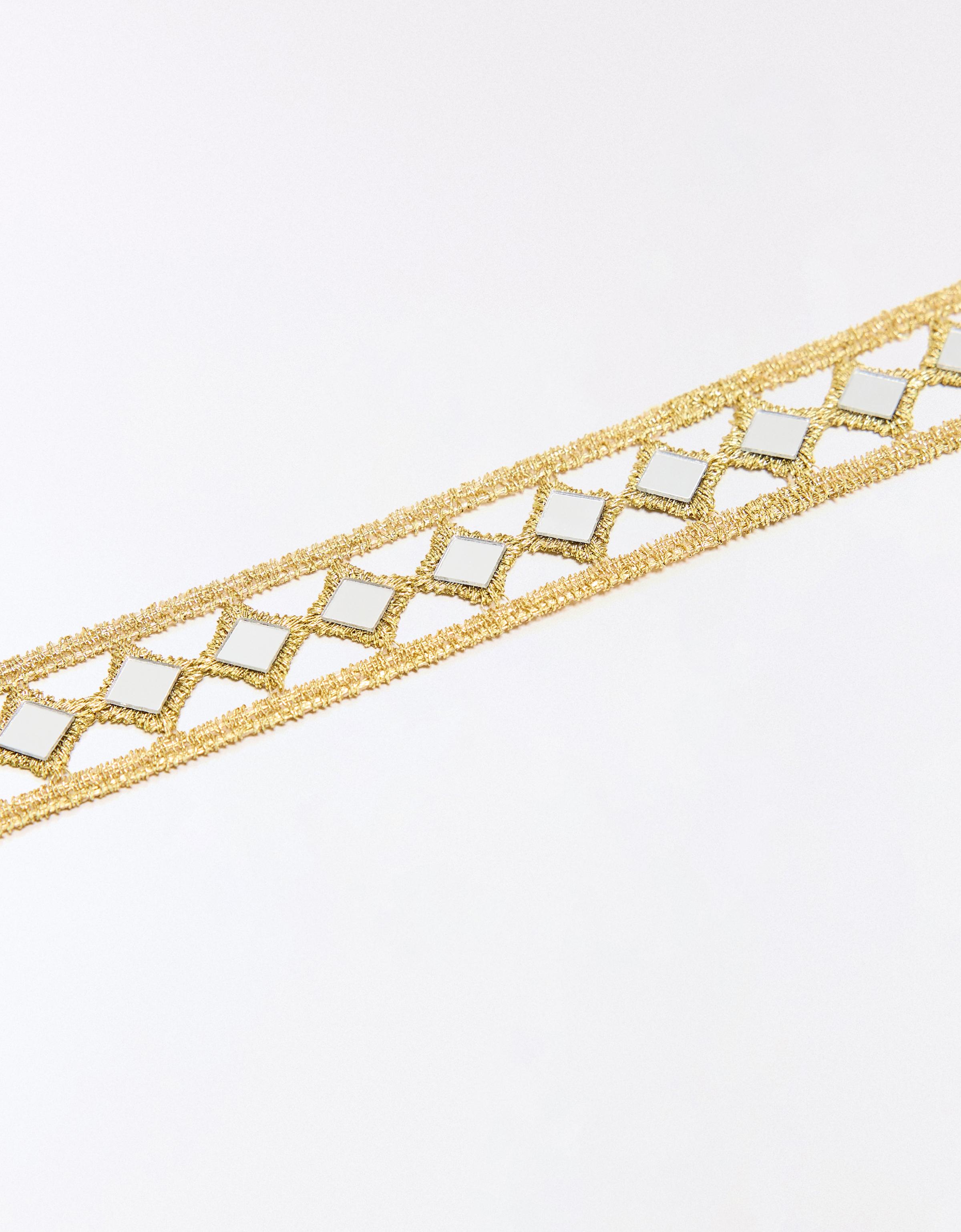 Mirror choker necklace — Gold