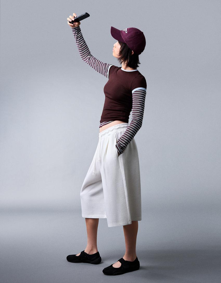 Sportieve ballerina-Zwart