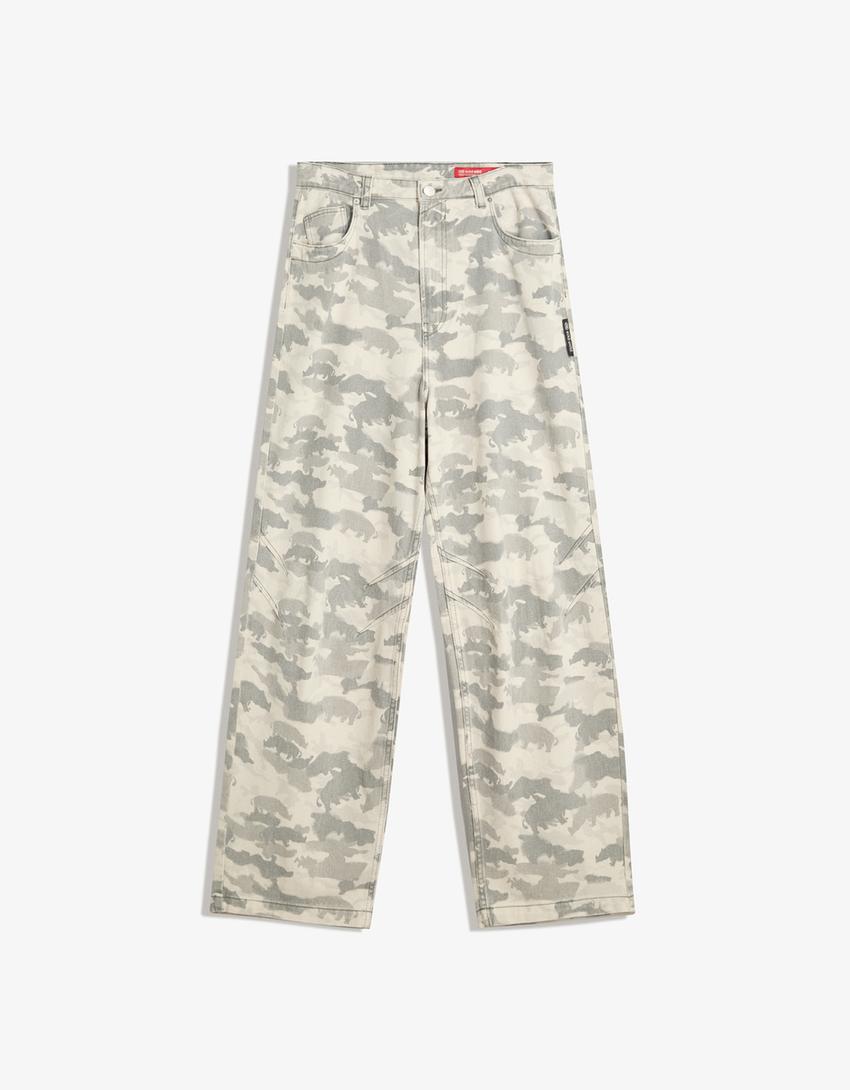 Džíny baggy fit Ecko Unltd-Tmavě šedá