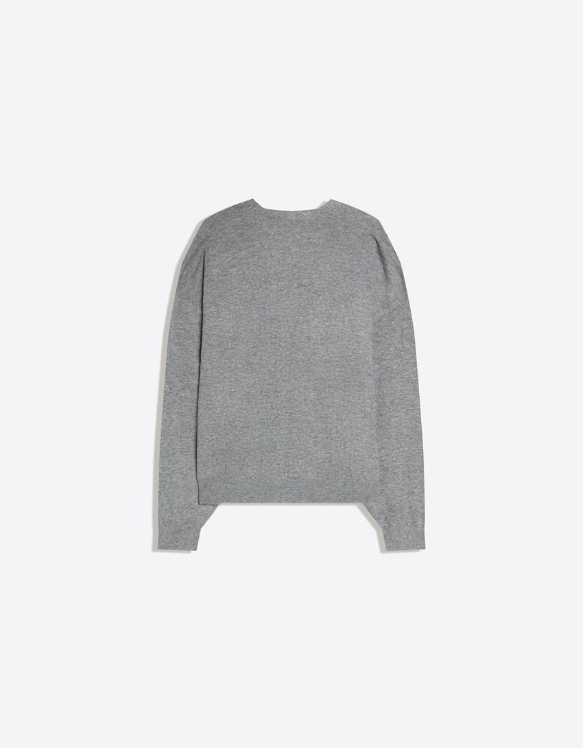 Basic cardigan-Grey