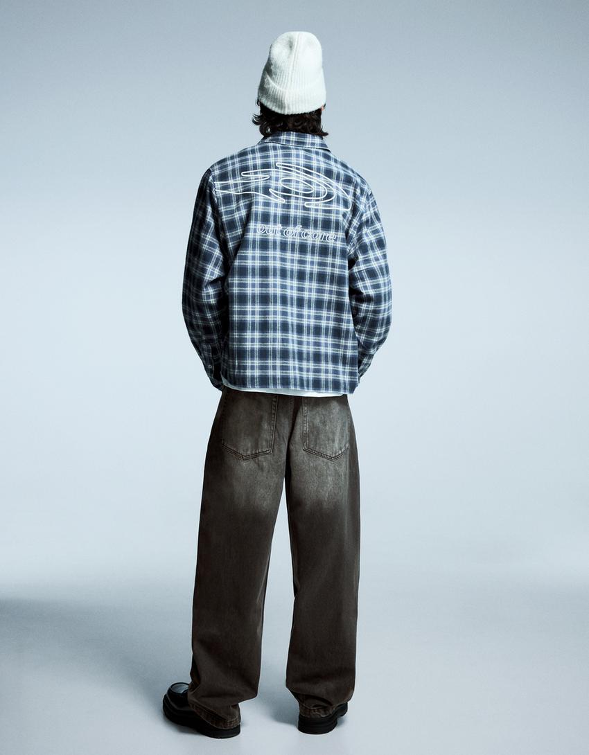 Jeans super baggy fit-Preto