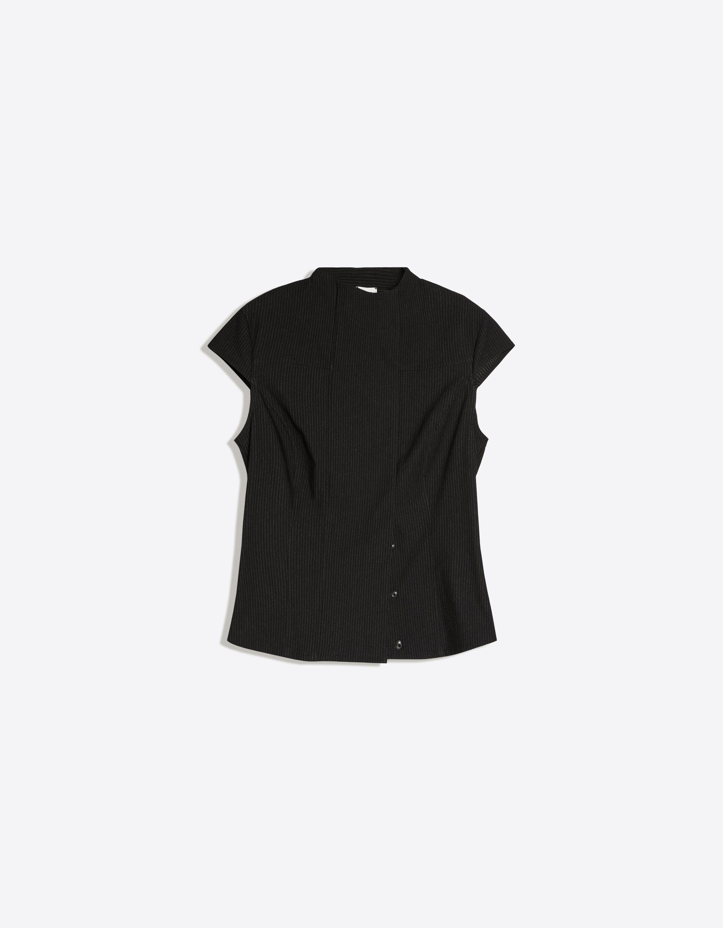 Short sleeve wrap shirt — Grey