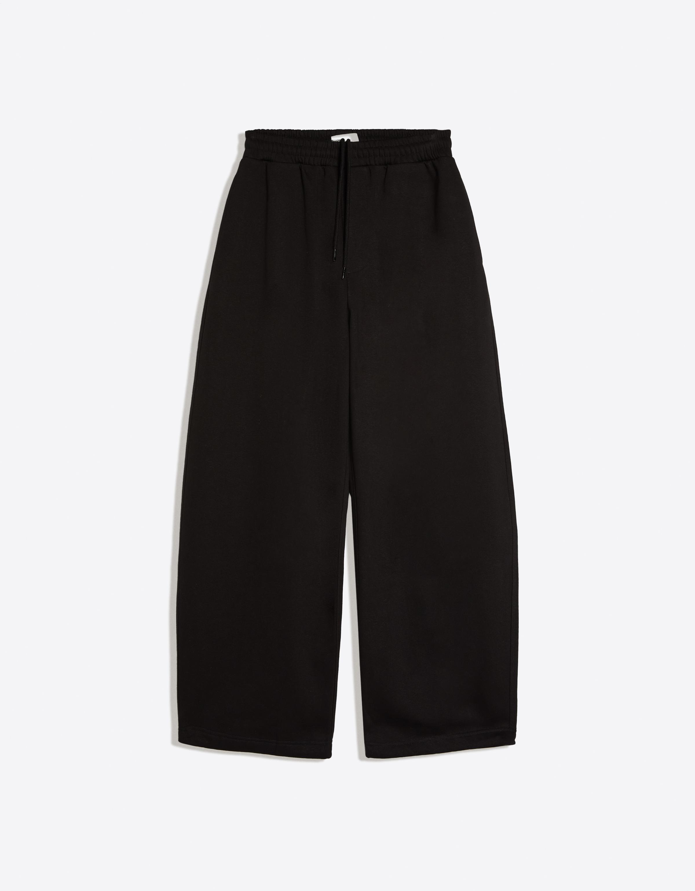Napped balloon trousers — Black