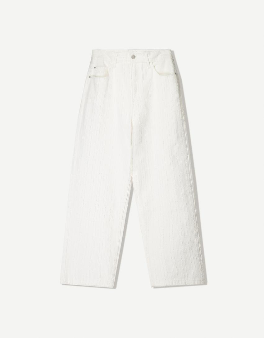 Baggy jacquard jeans