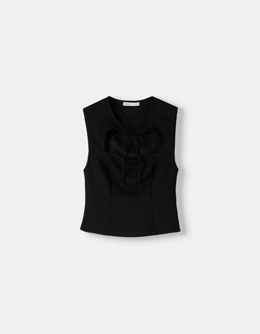 Sleeveless Crop Top Women Bershka