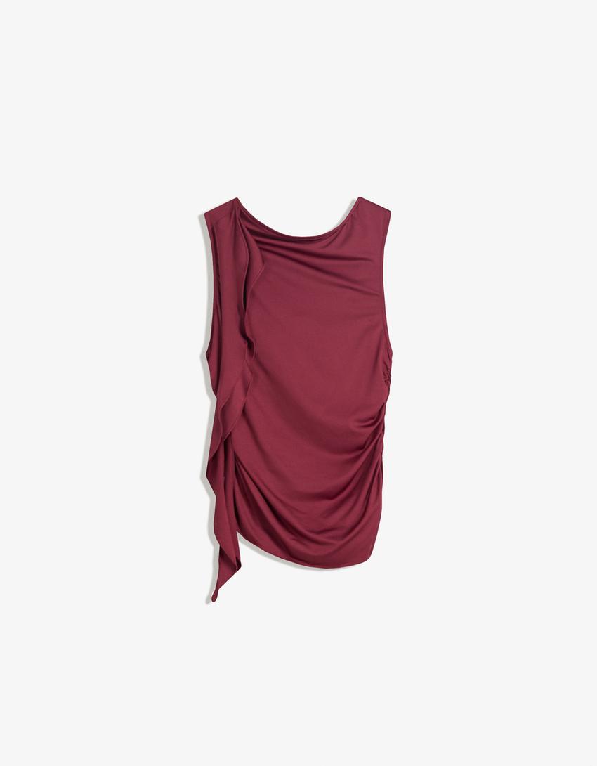 Camiseta sin mangas lazada-Burdeos-3