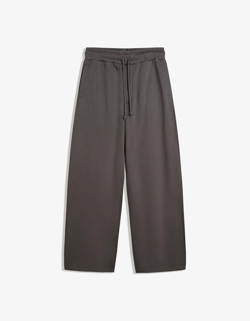 Balloon fit pants-Grey