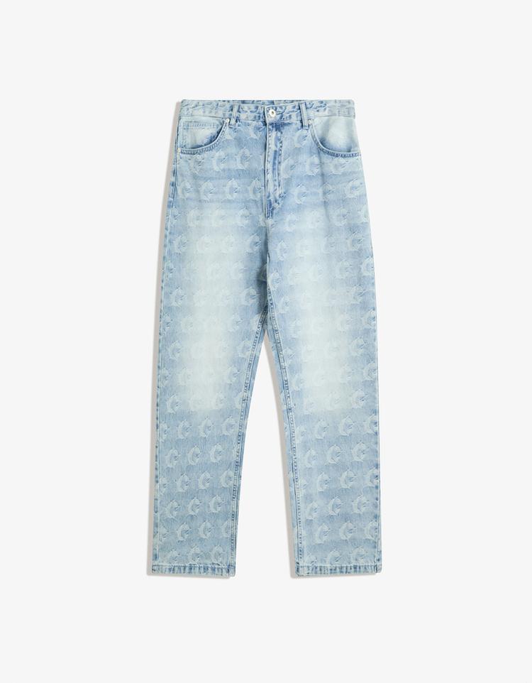 Baggy jacquard jeans