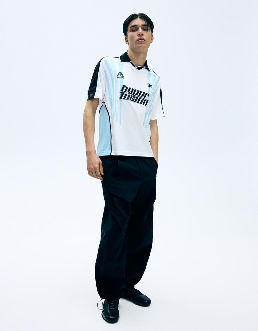 Camiseta manga corta cuello polo sport-Blanco-6