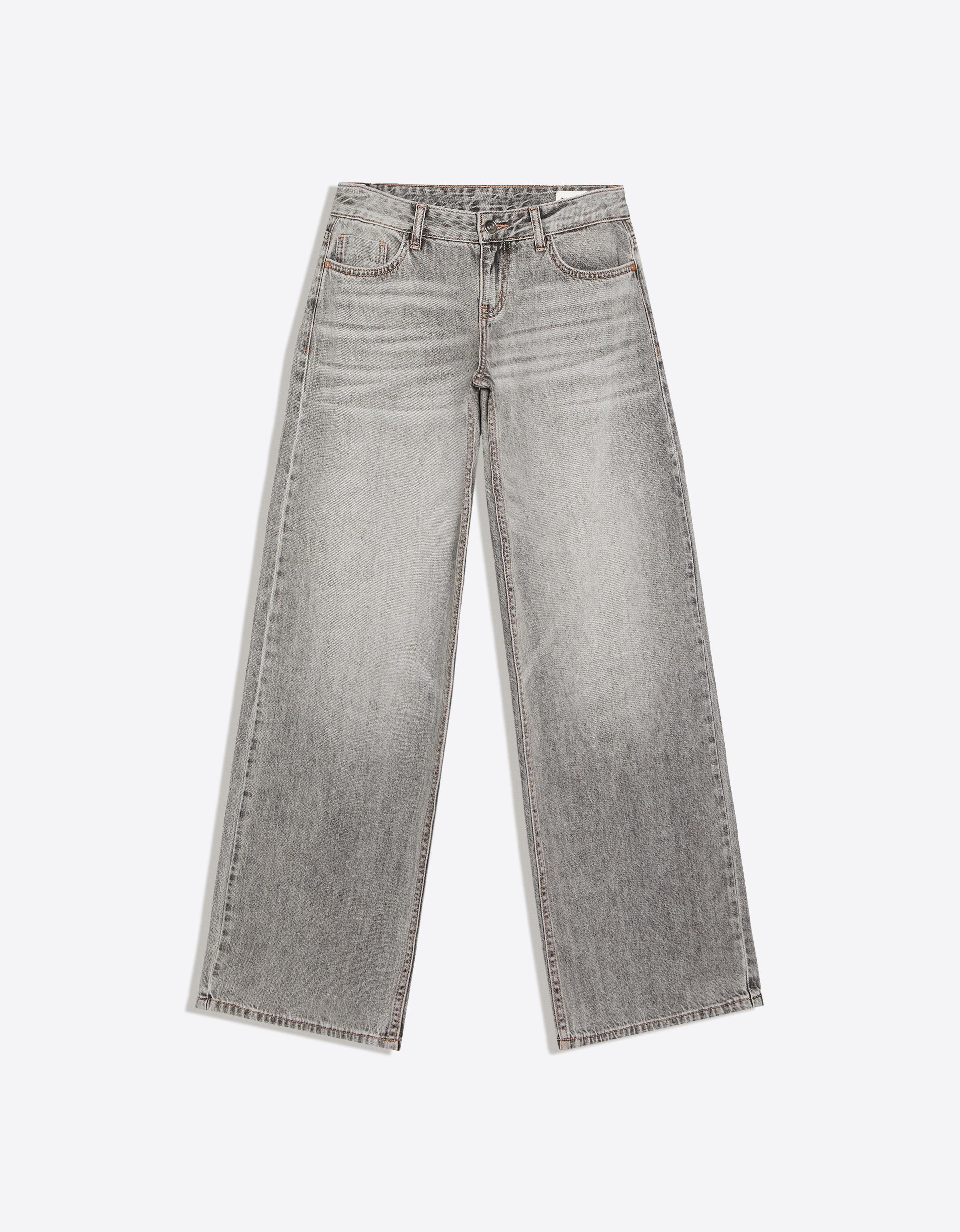 Low-rise wide-leg jeans — Grey