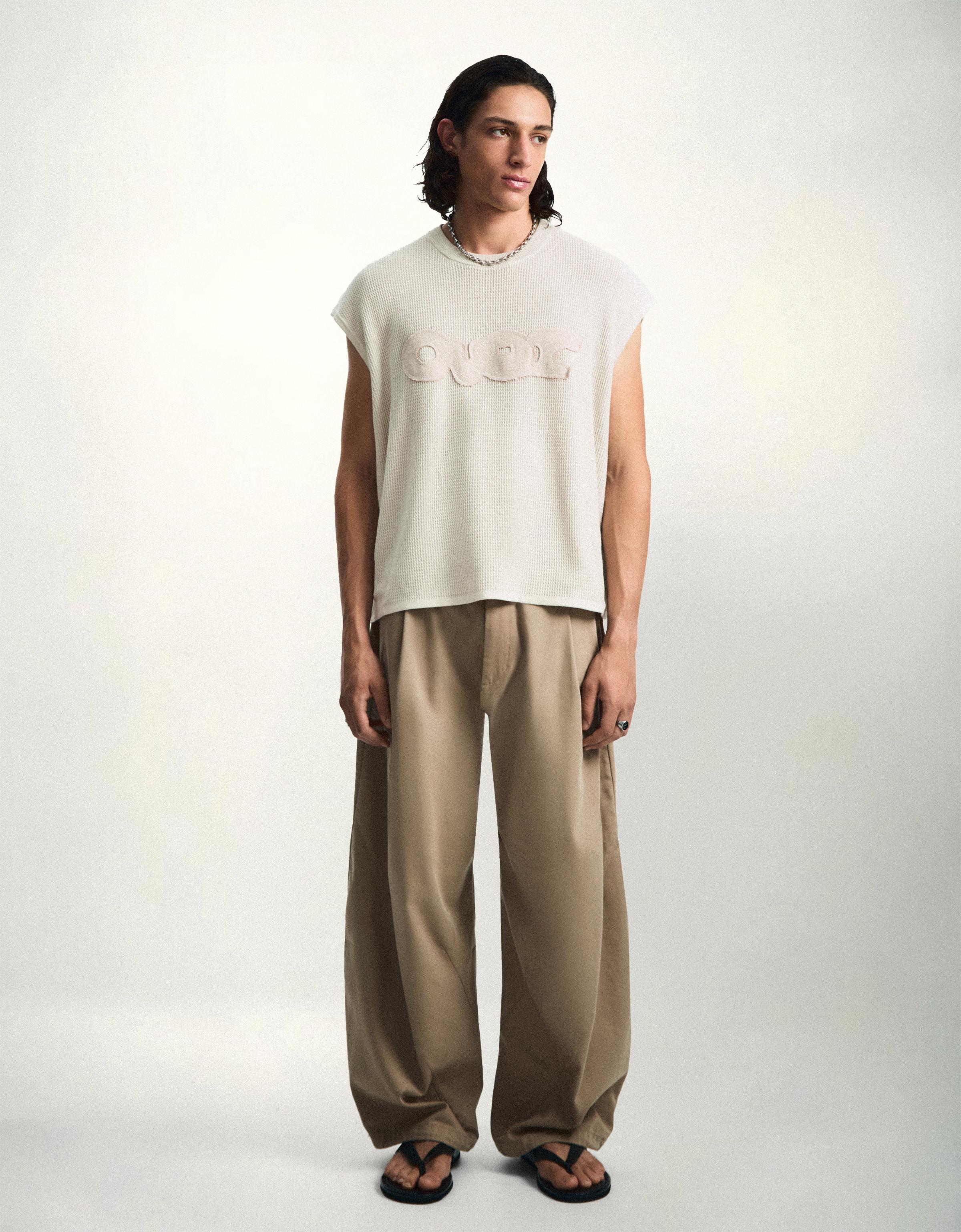 Worker patch T-shirt — Beige