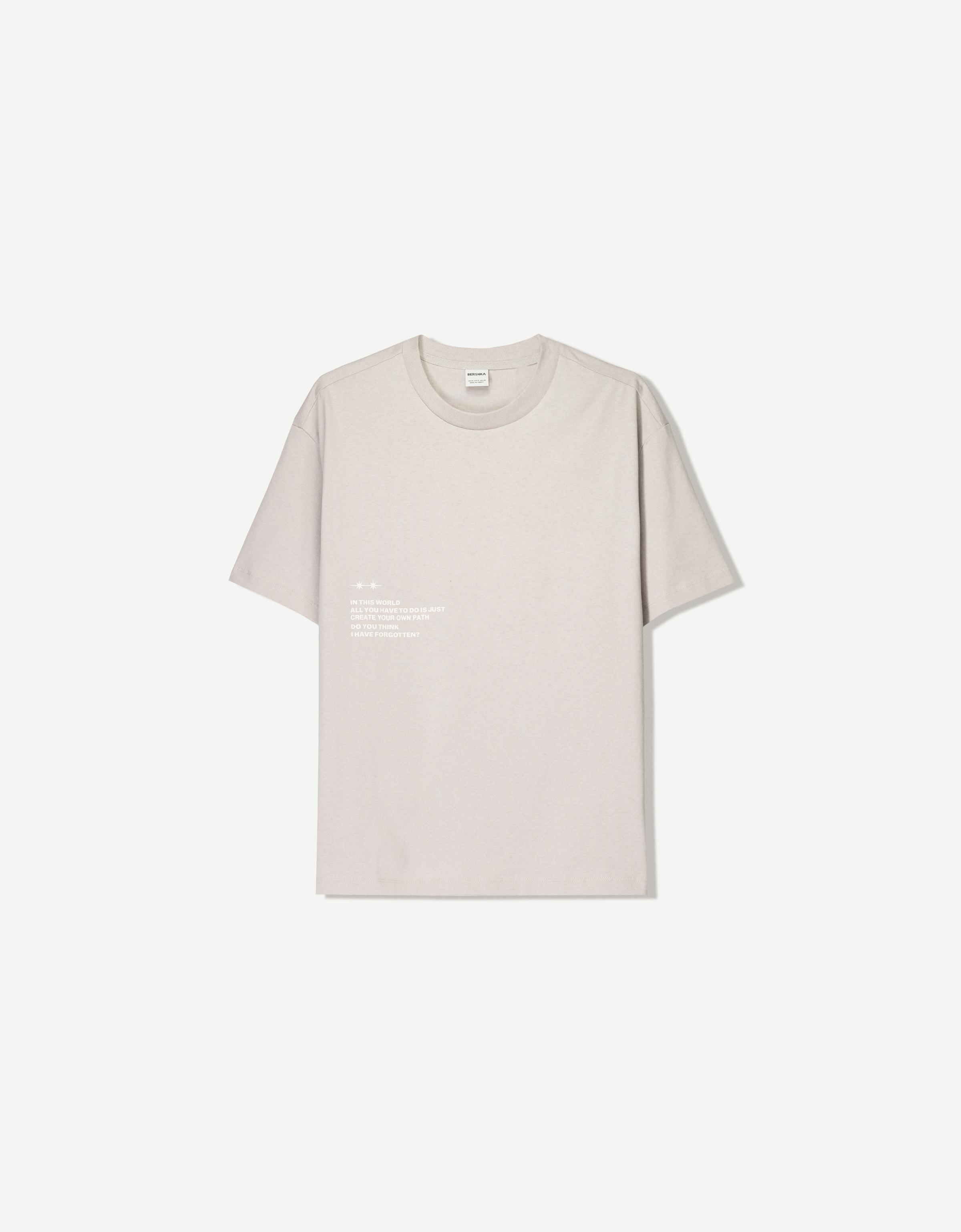 Short sleeve T-shirt with print - T-shirts - Men | Bershka