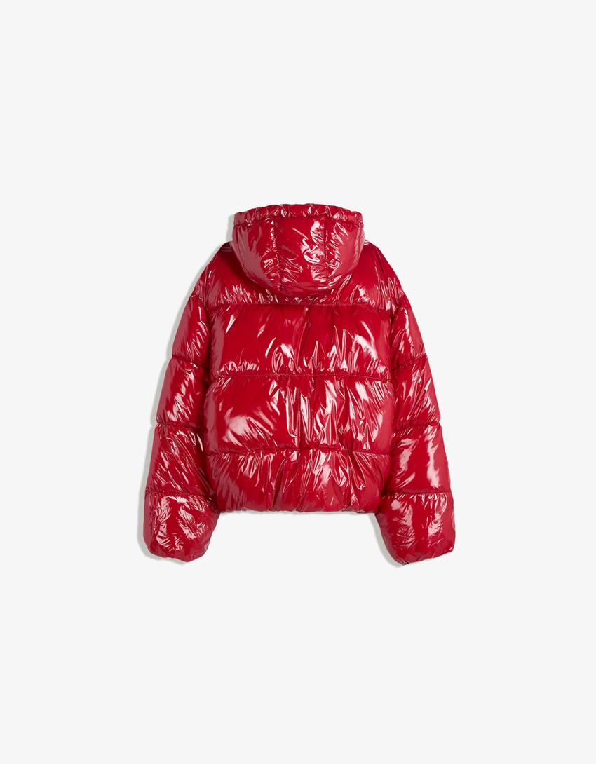 Gewatteerde jas met capuchon