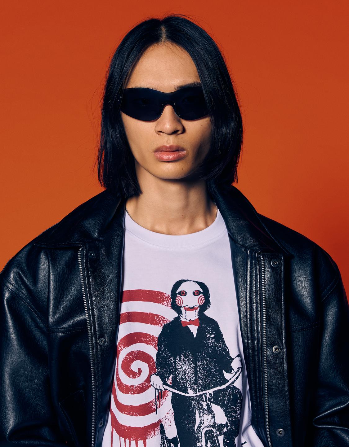 Saw print short-sleeve T-shirt