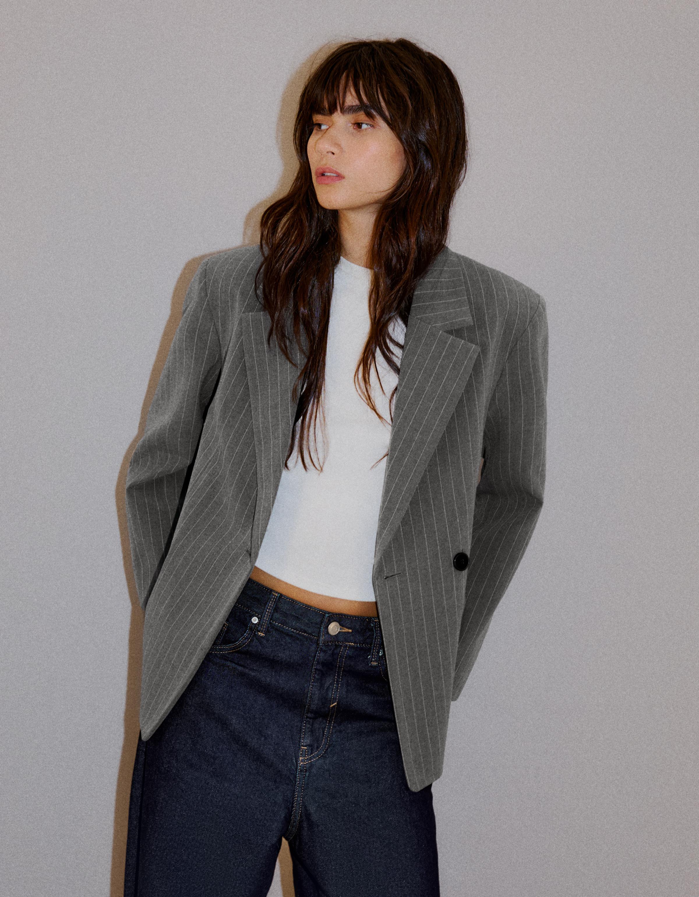 Blazer with back darts — Grey