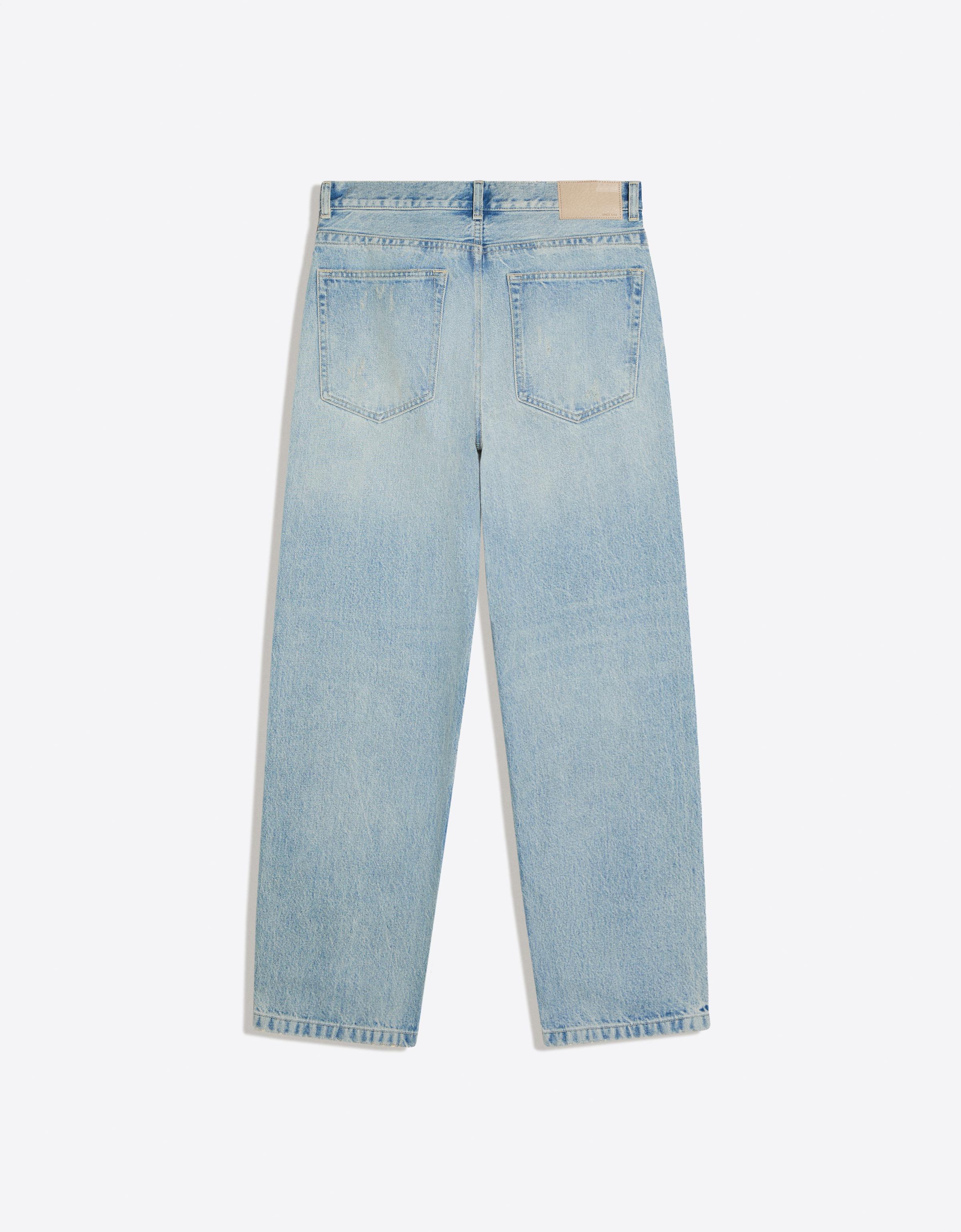 Straight wide-leg jeans — Light blue