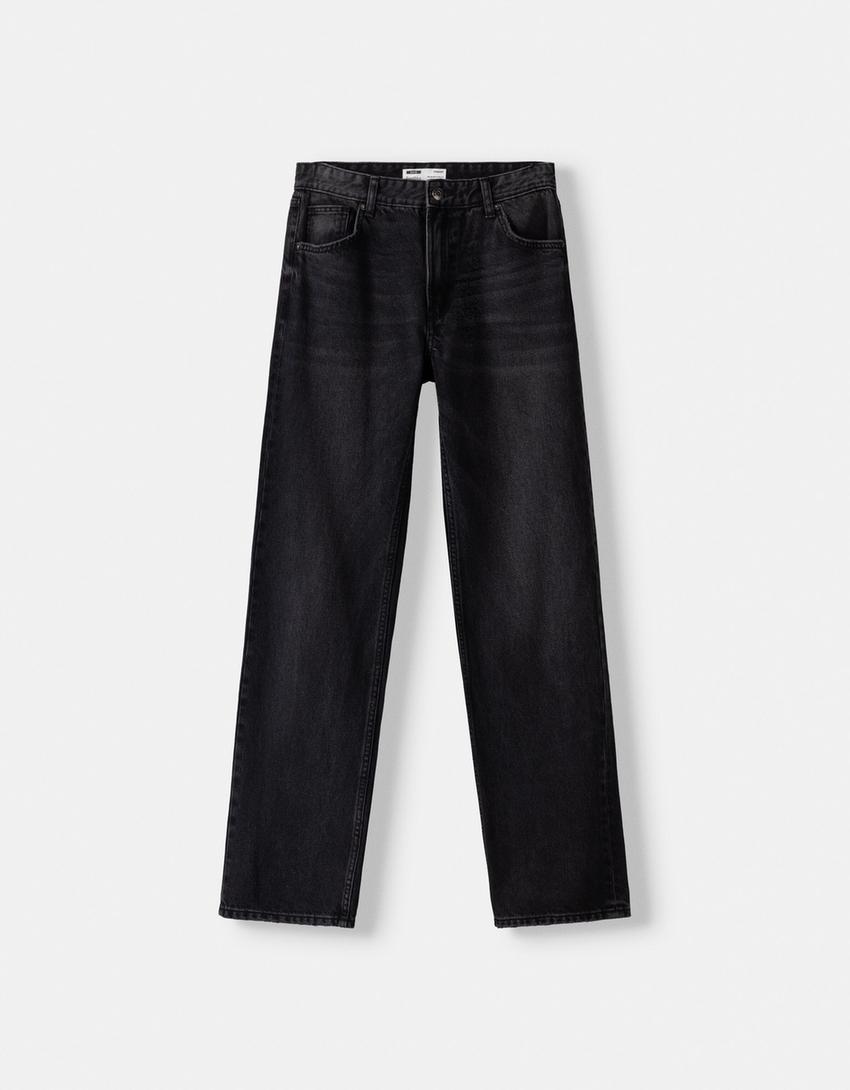 Jeans straight-Preto-4