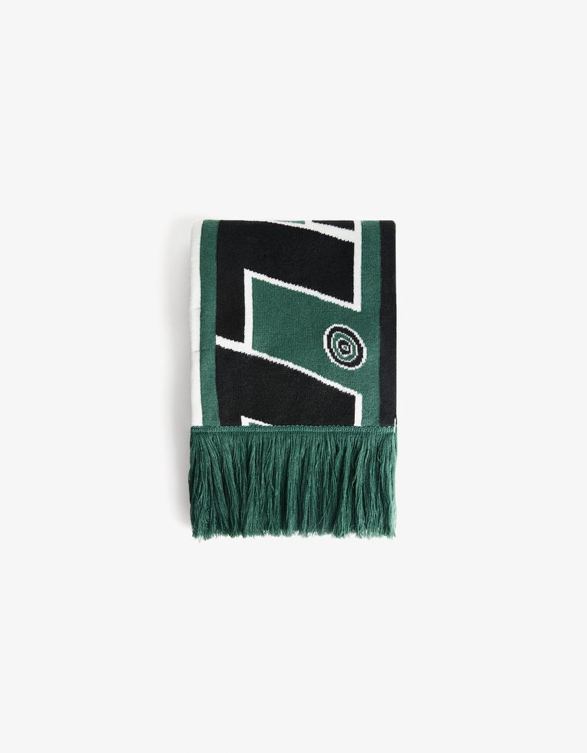 Sports scarf with print-Green