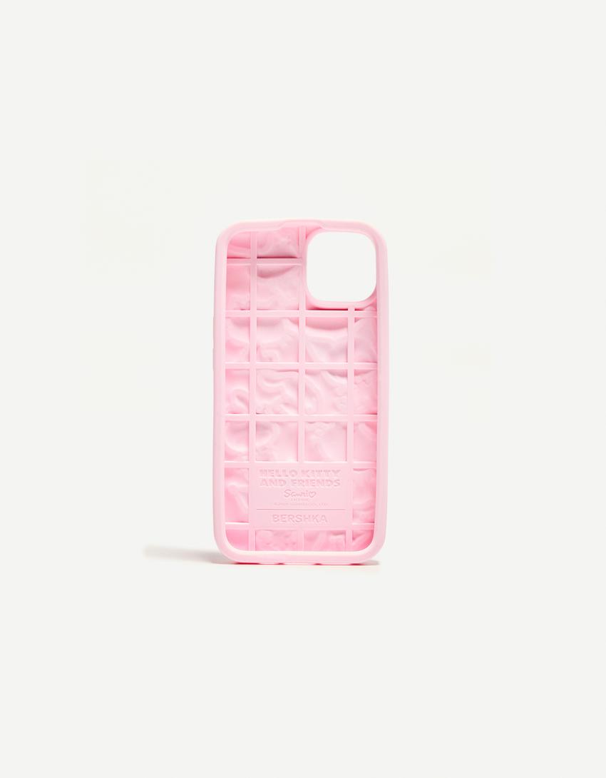 Hello Kitty & Friends desenli iPhone kılıfı-Pembe-1