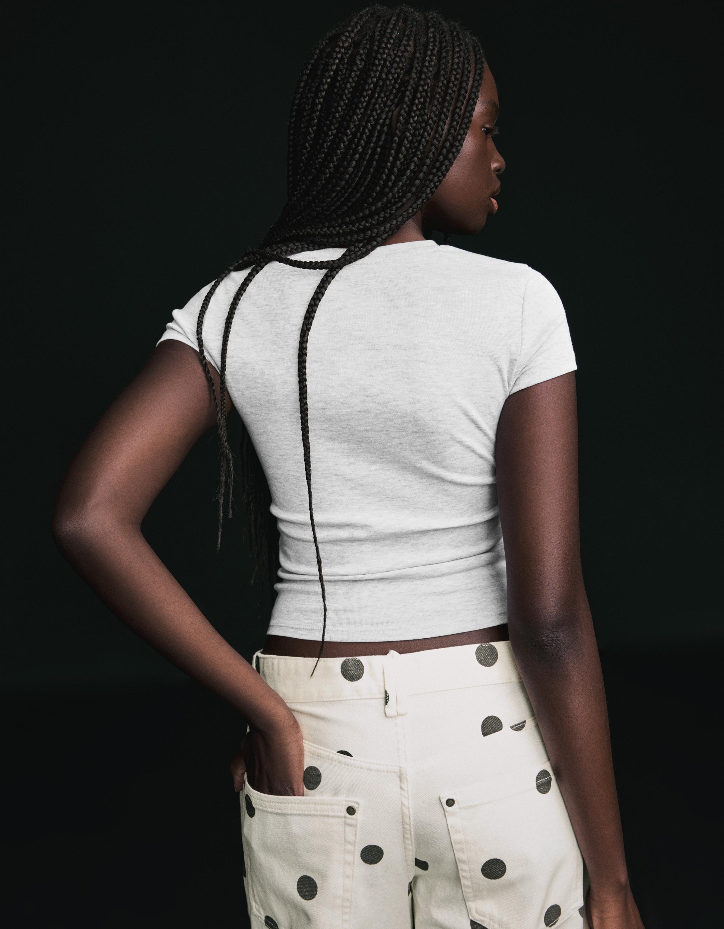 Kısa kollu bisiklet yaka tişört - Görsel 144