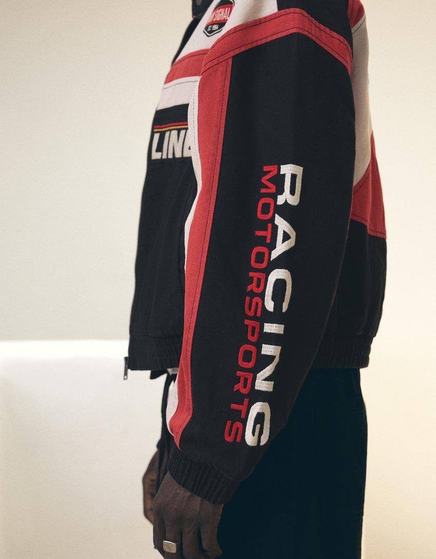 Cazadora racing-Negro
