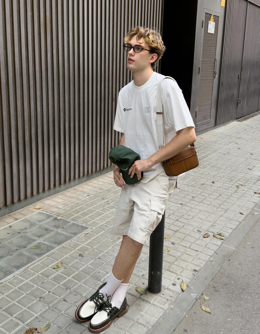 Short sleeve T-shirt with print-Off white
