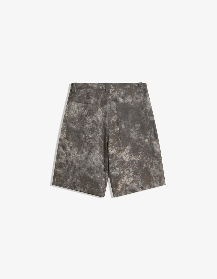 Bermuda print-Negro