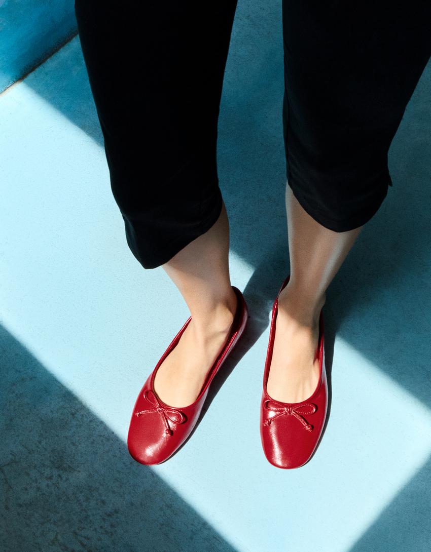 Ballerinas with bow-RED